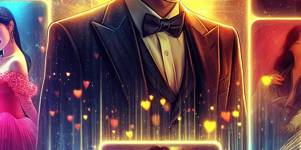 A vibrant digital interface showcasing colorful thumbnails of Korean adult films with charismatic actors in a sleek, neon-lit background.<a href=