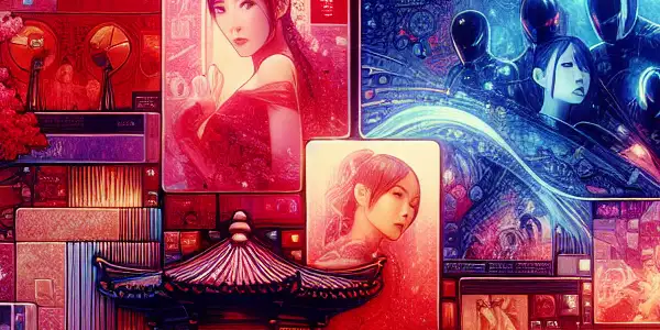 A vibrant and modern adult shopping scene featuring colorful thumbnails of videos and classic erotic film titles.<a href=